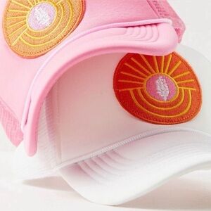 Free People trucker hat cap Sunny Logo Patch NWOT